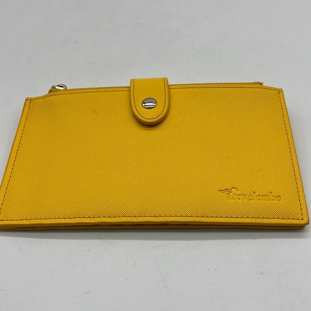 Travelambo Bright Yellow Pebble Leather Wallet
